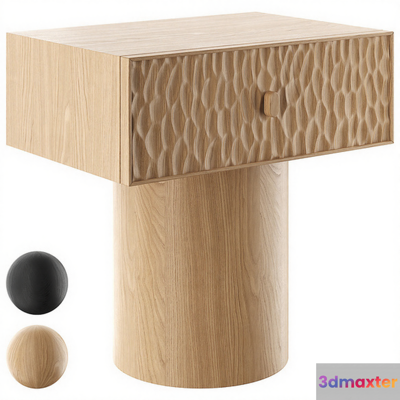 A Wooden Side Table 3D Model - 12301 - CORONA Render