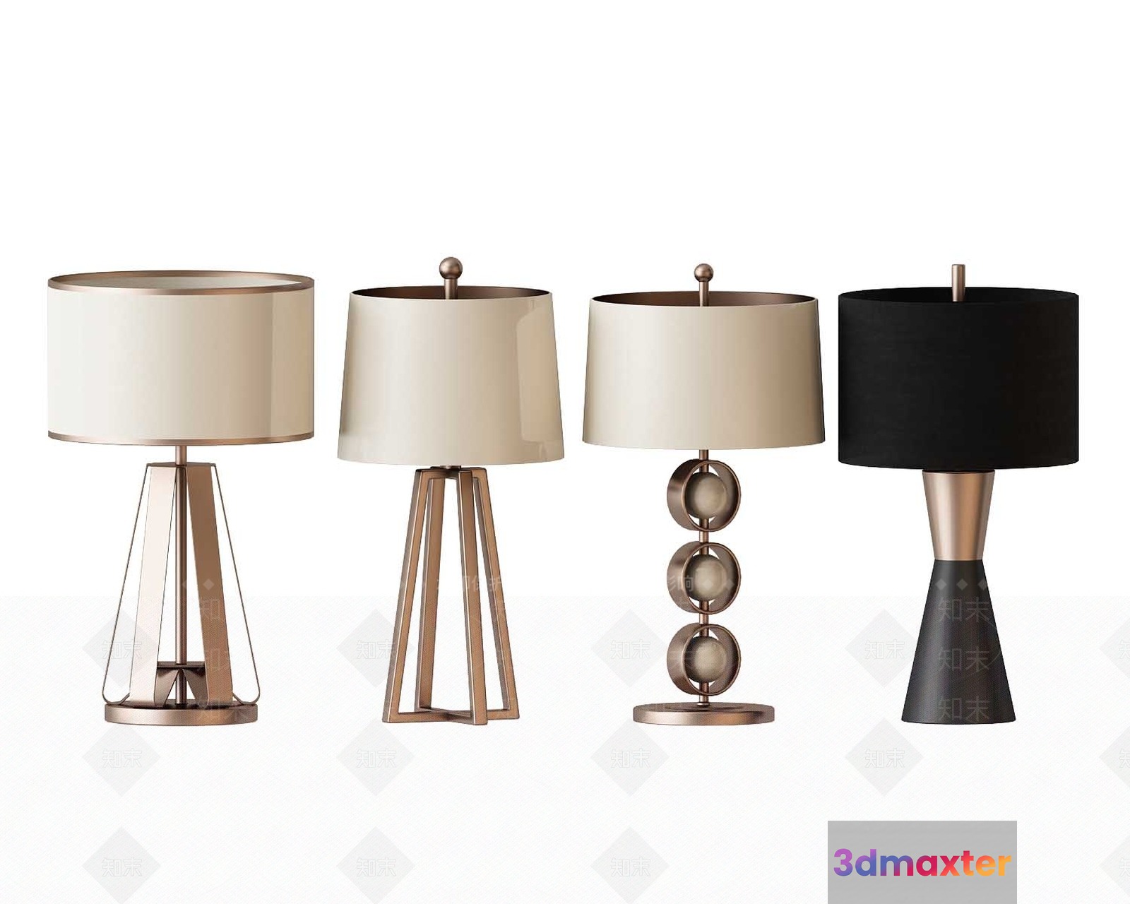 Modern Table Lamps 3D Model - 1376 - VRAY Render