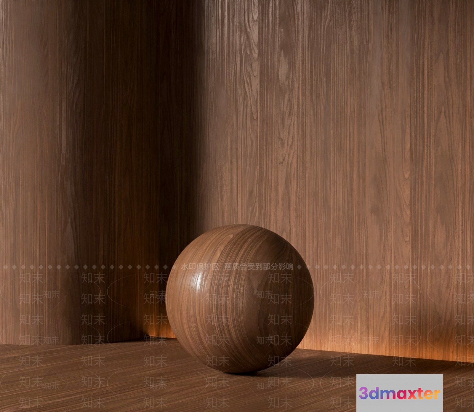 Wooden Sphere 3D Model - 7025 - VRAY Render