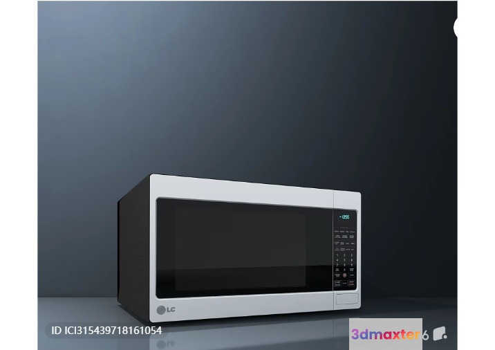 A Microwave Oven 3D Model - 3090 - VRAY Render