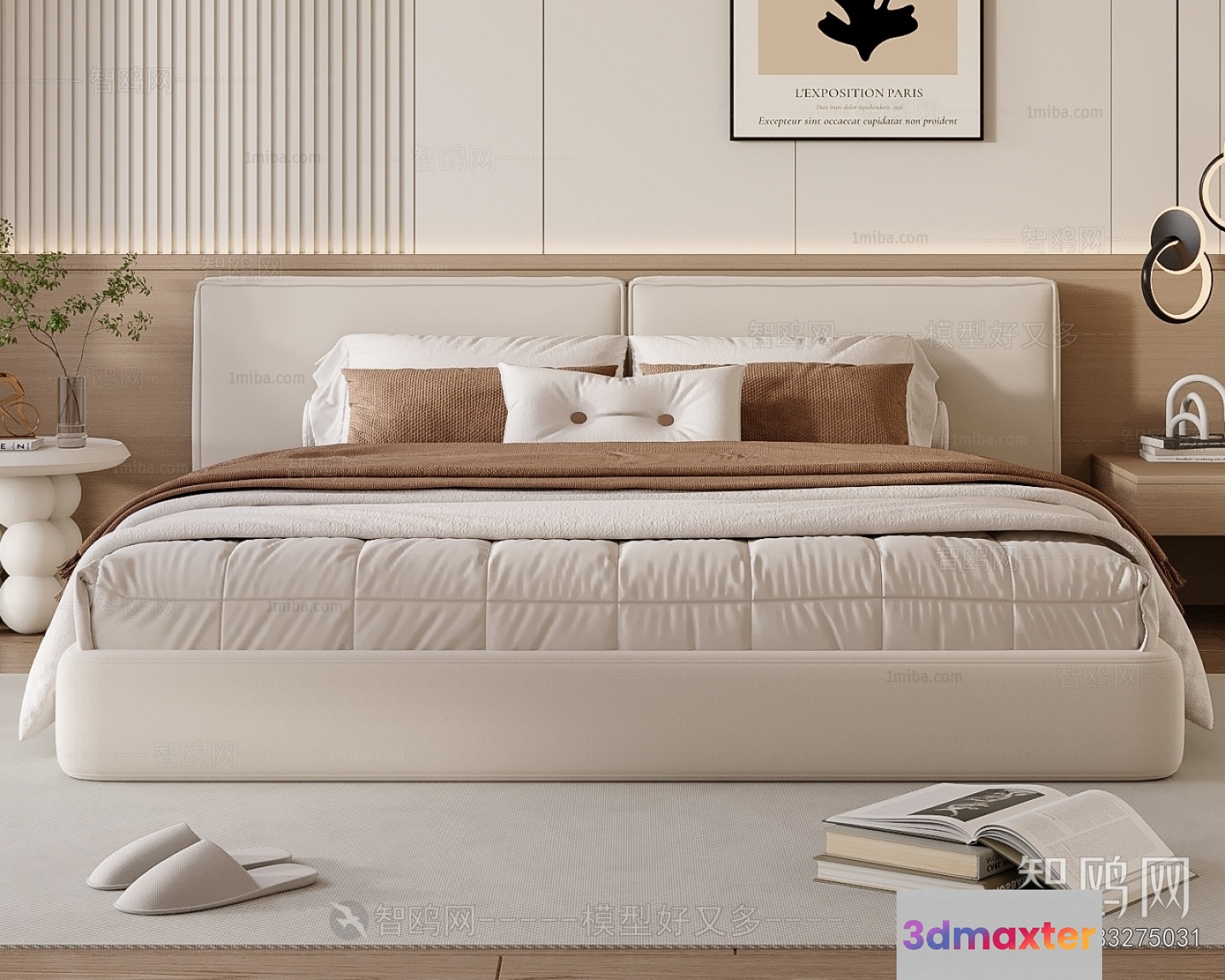 Cozy Bedroom 3D Model - 527 - VRAY Render