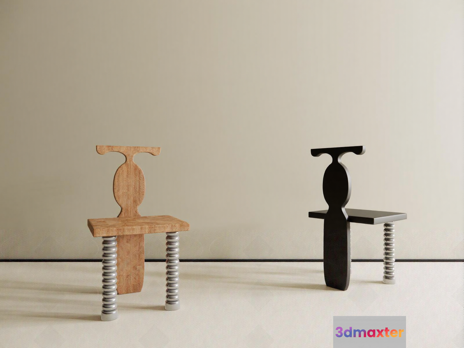 Modern Minimalist Chairs 3D Model - 101 - VRAY Render