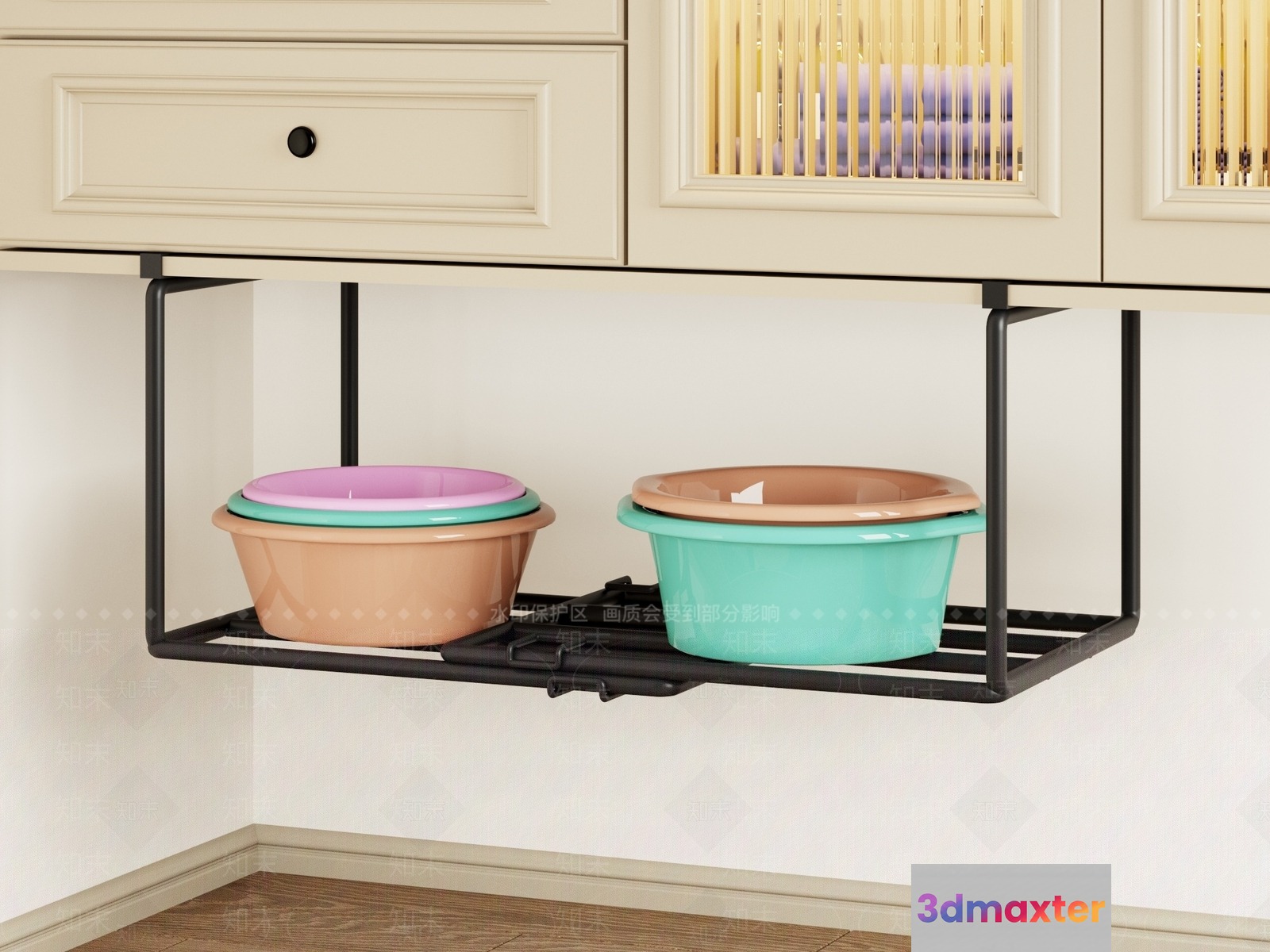 Kitchen Storage Rack 3D Model - 19073 - VRAY Render