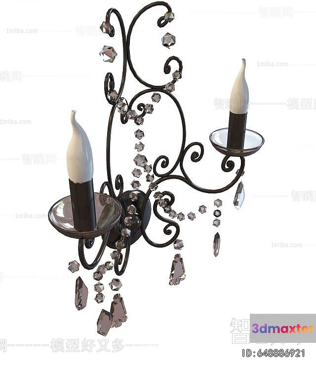 Gold Light Fixture 3D Model - 1837 - VRAY Render