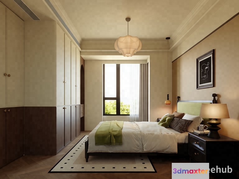 Cozy Bedroom 3D Model - 22208 - VRAY Render