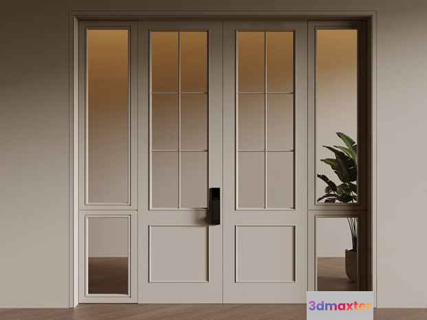 White French Doors 3D Model - 7761 - VRAY Render
