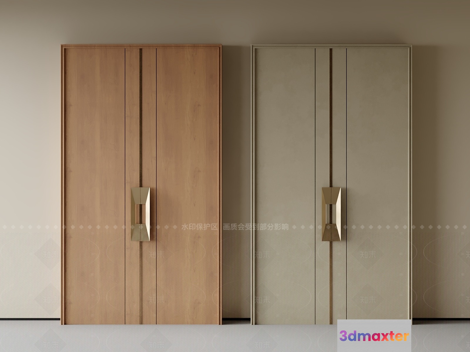 Modern Closet Doors 3D Model - 939 - CORONA Render