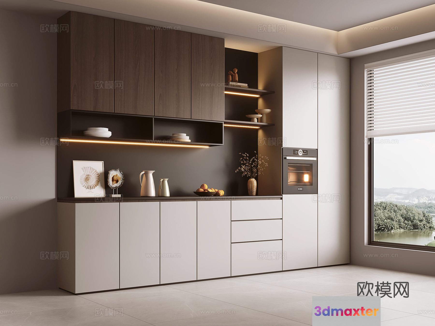 Modern Kitchen Cabinets 3D Model - 15726 - VRAY Render