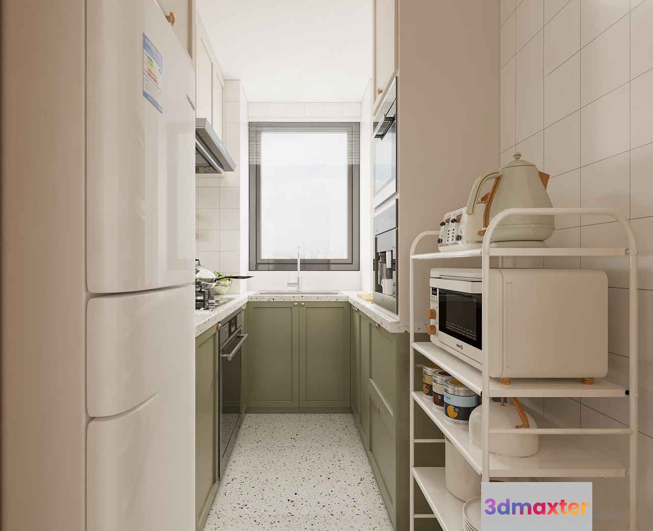 Modern Kitchen 3D Model - 2750 - VRAY Render