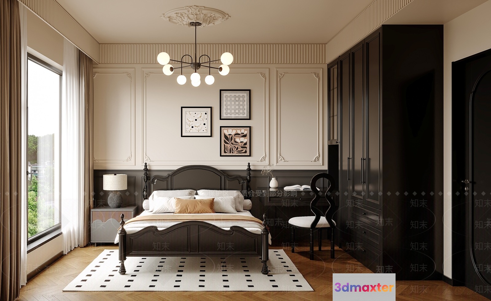 Cozy Bedroom 3D Model - 6544 - VRAY Render