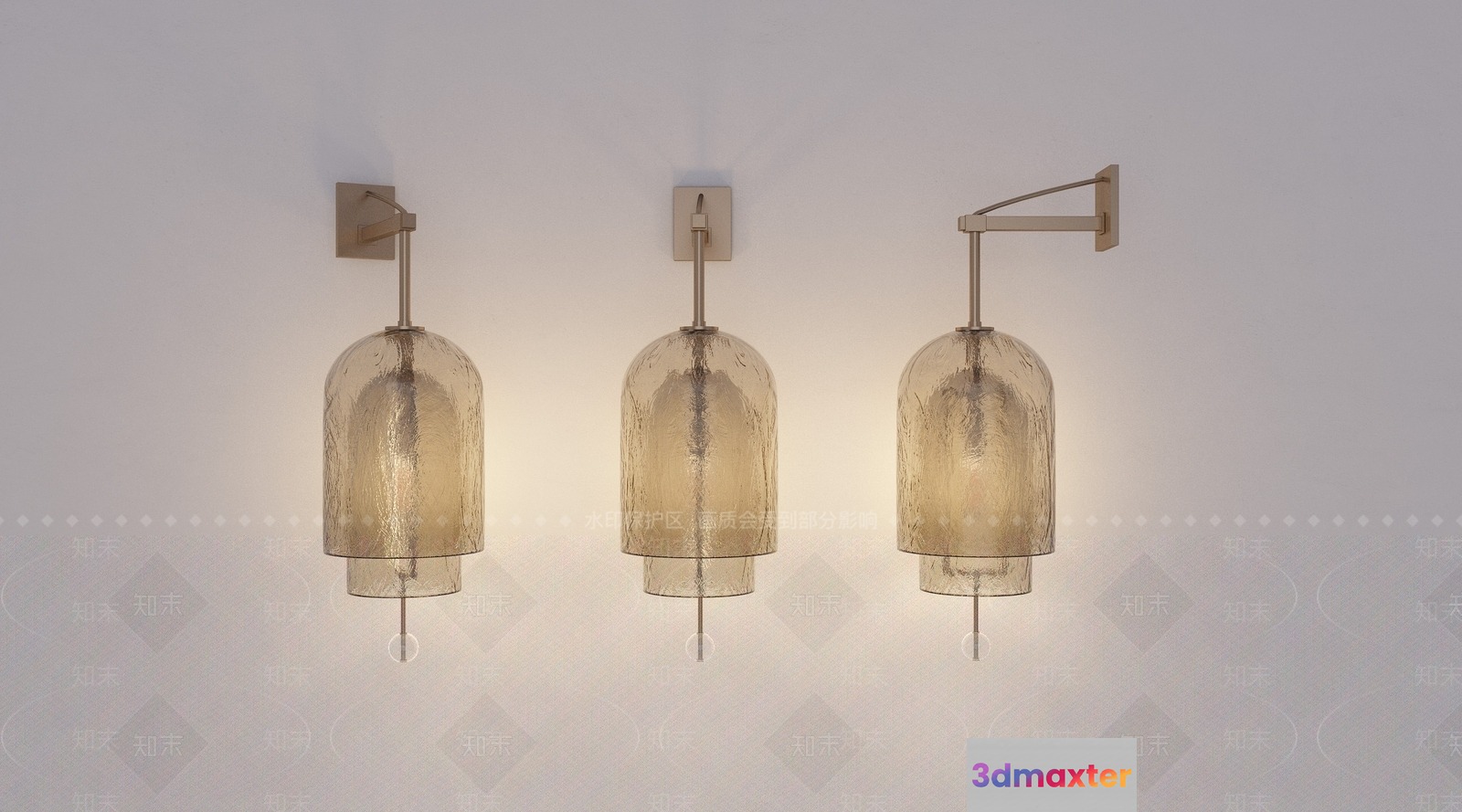 Gold Light Fixture 3D Model - 3472 - VRAY Render