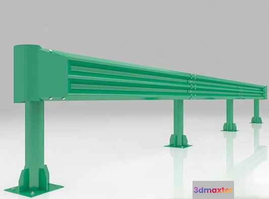 A Green Metal Beam 3D Model - 3342 - VRAY Render