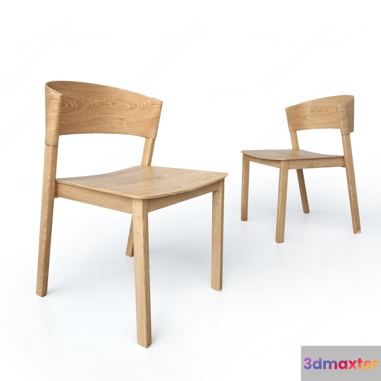 Wooden Dining Chairs 3D Model - 9037 - VRAY Render