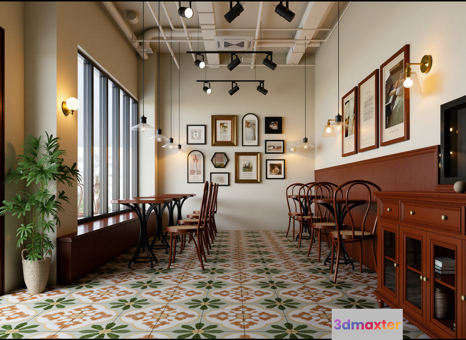 Modern Dining Room 3D Model - 15780 - VRAY Render