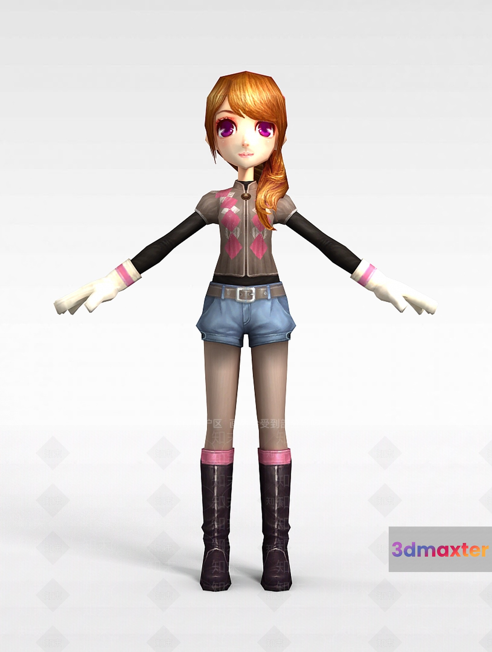 3D Cartoon Character 3D Model - 8394 - VRAY Render