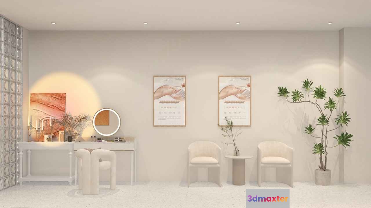 A White Chair 3D Model - 18023 - VRAY Render