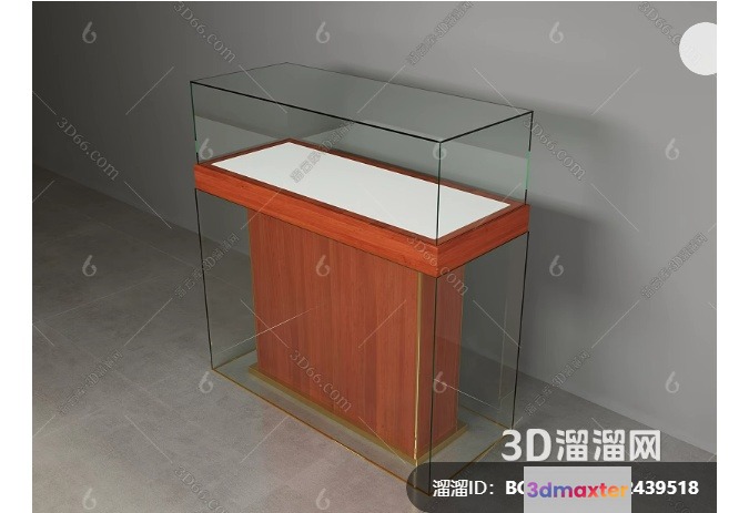 A Glass And Wood Podium 3D Model - 12698 - VRAY Render