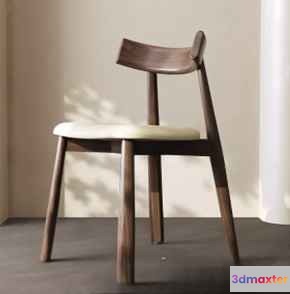 Wooden Dining Chair 3D Model - 16454 - VRAY Render