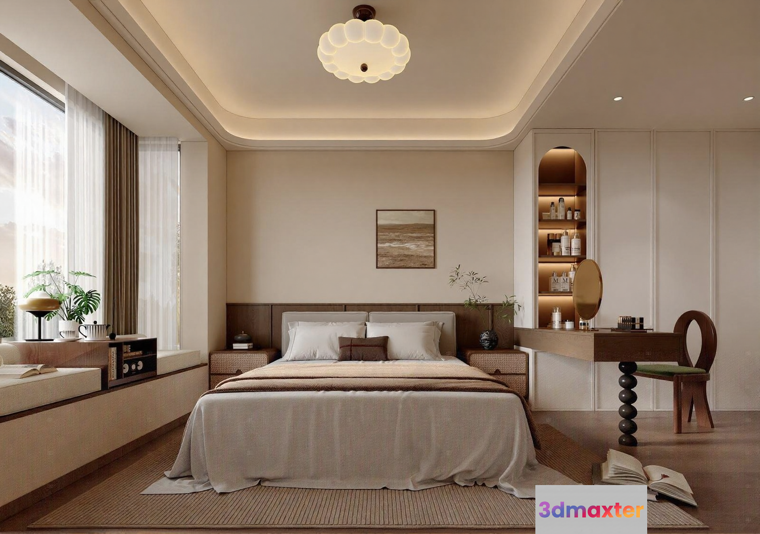 Cozy Bedroom 3D Model - 7560 - VRAY Render
