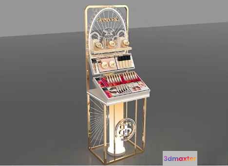 Gold Metal Machine 3D Model - 11468 - VRAY Render
