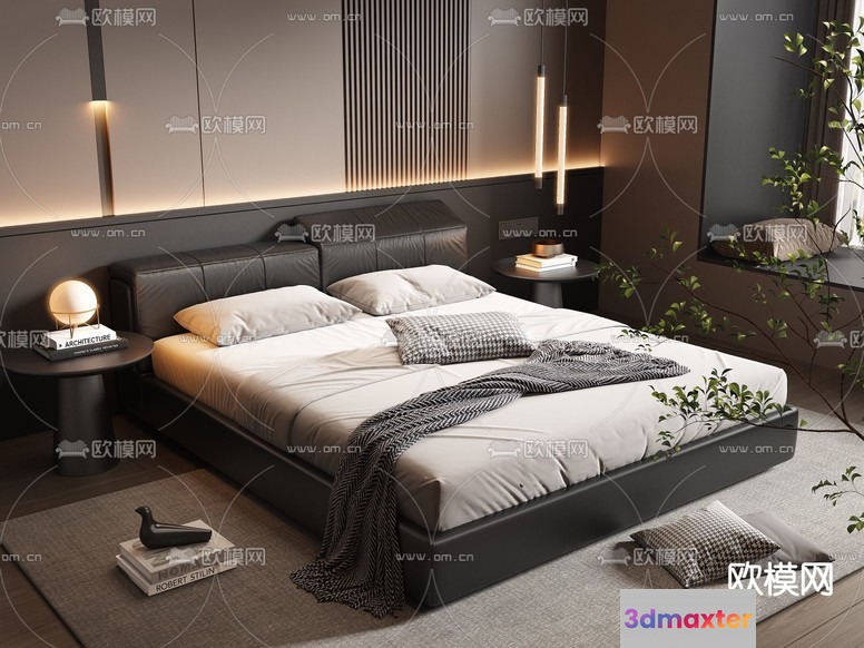 Modern Bedroom 3D Model - 3428 - VRAY Render