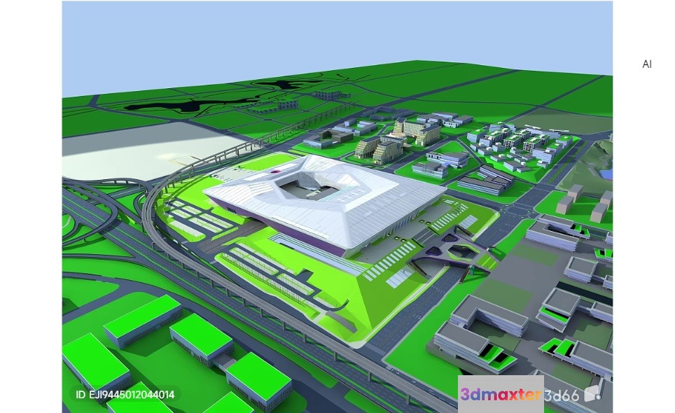 A 3D Building Model 3D Model - 2827 - VRAY Render