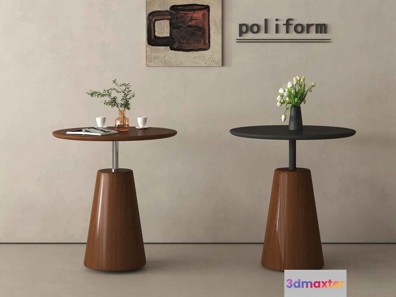 Modern Side Tables 3D Model - 1807 - VRAY Render