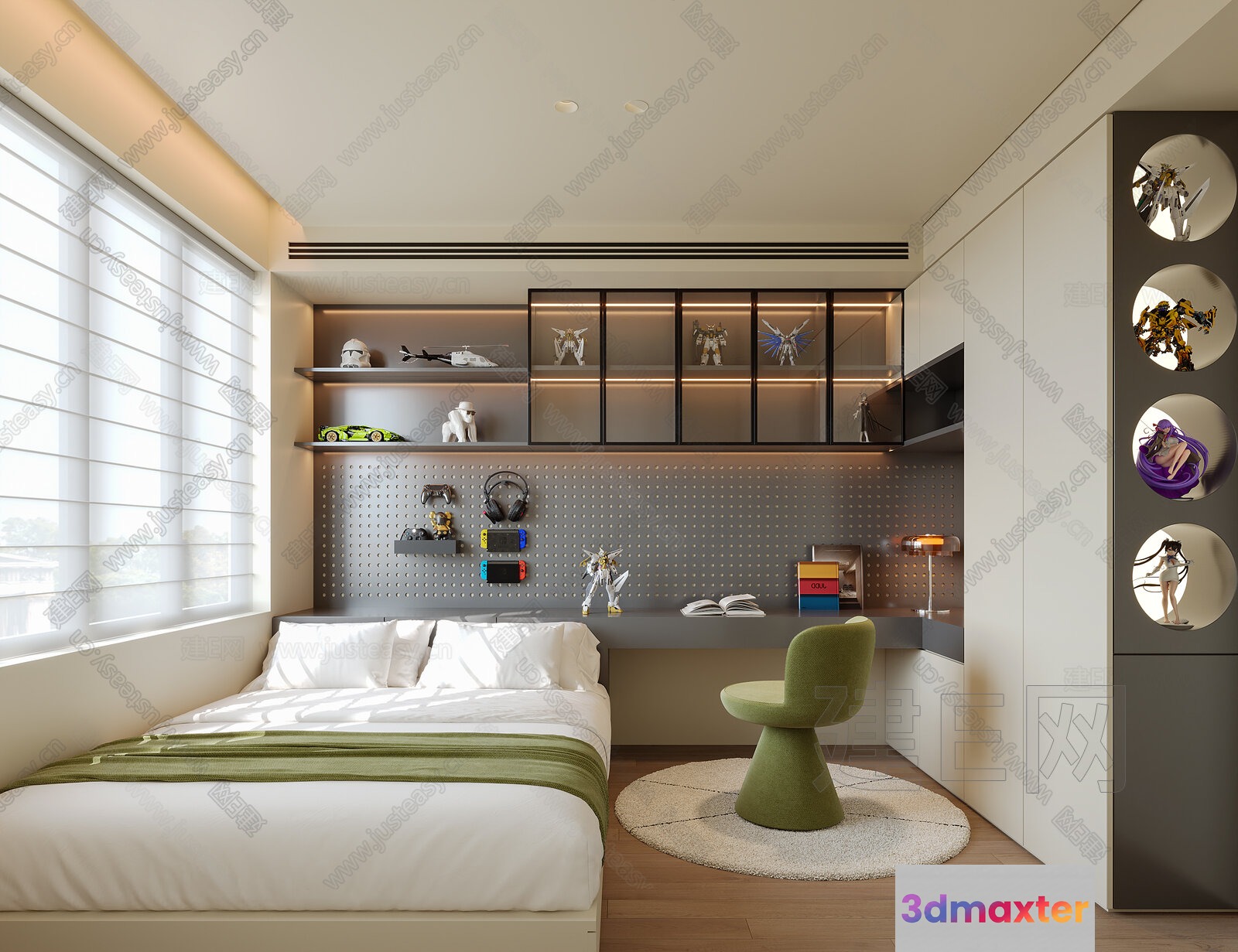 Modern Bedroom 3D Model - 16781 - VRAY Render