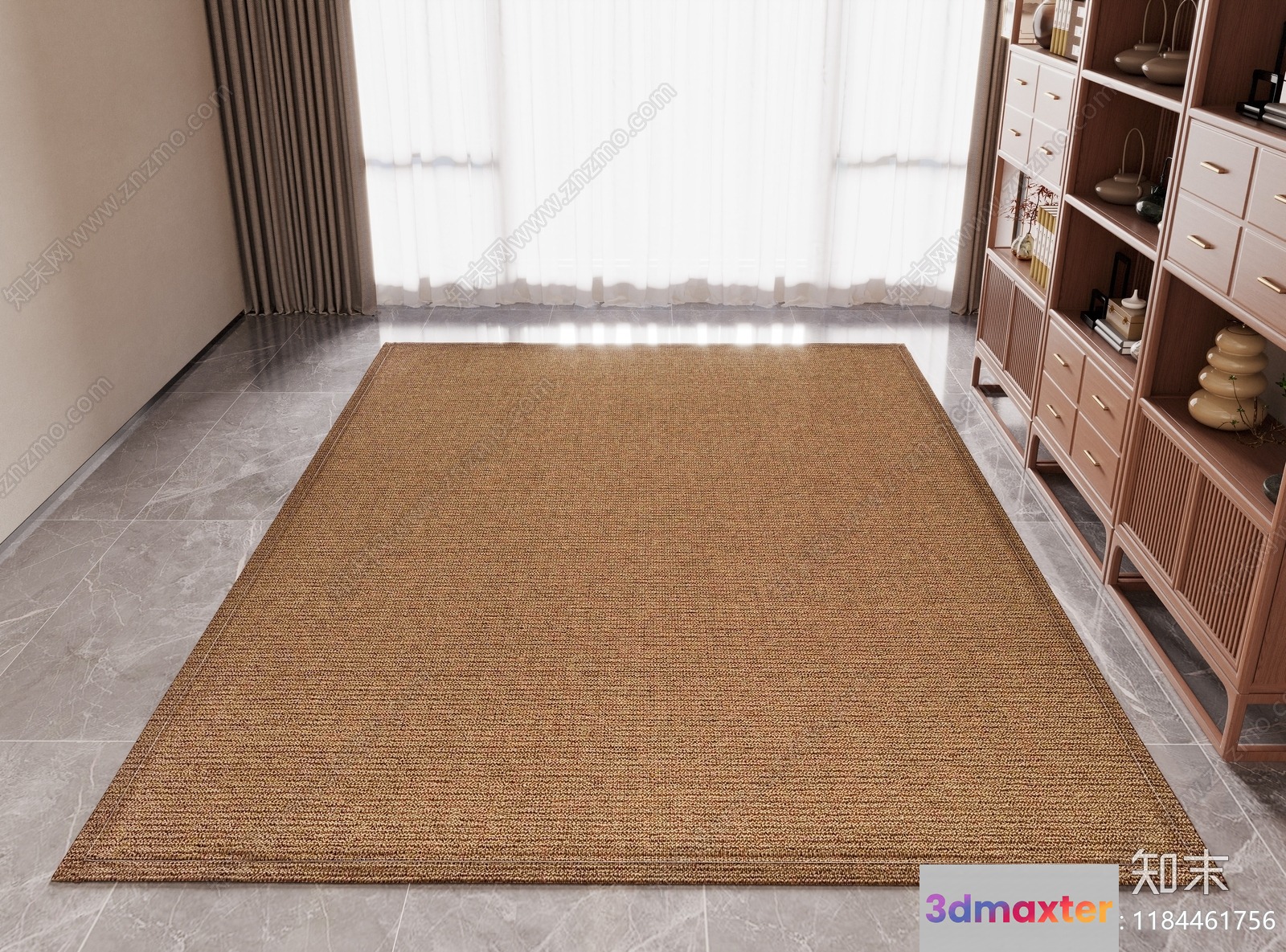 Modern Brown Rug 3D Model - 1636 - VRAY Render