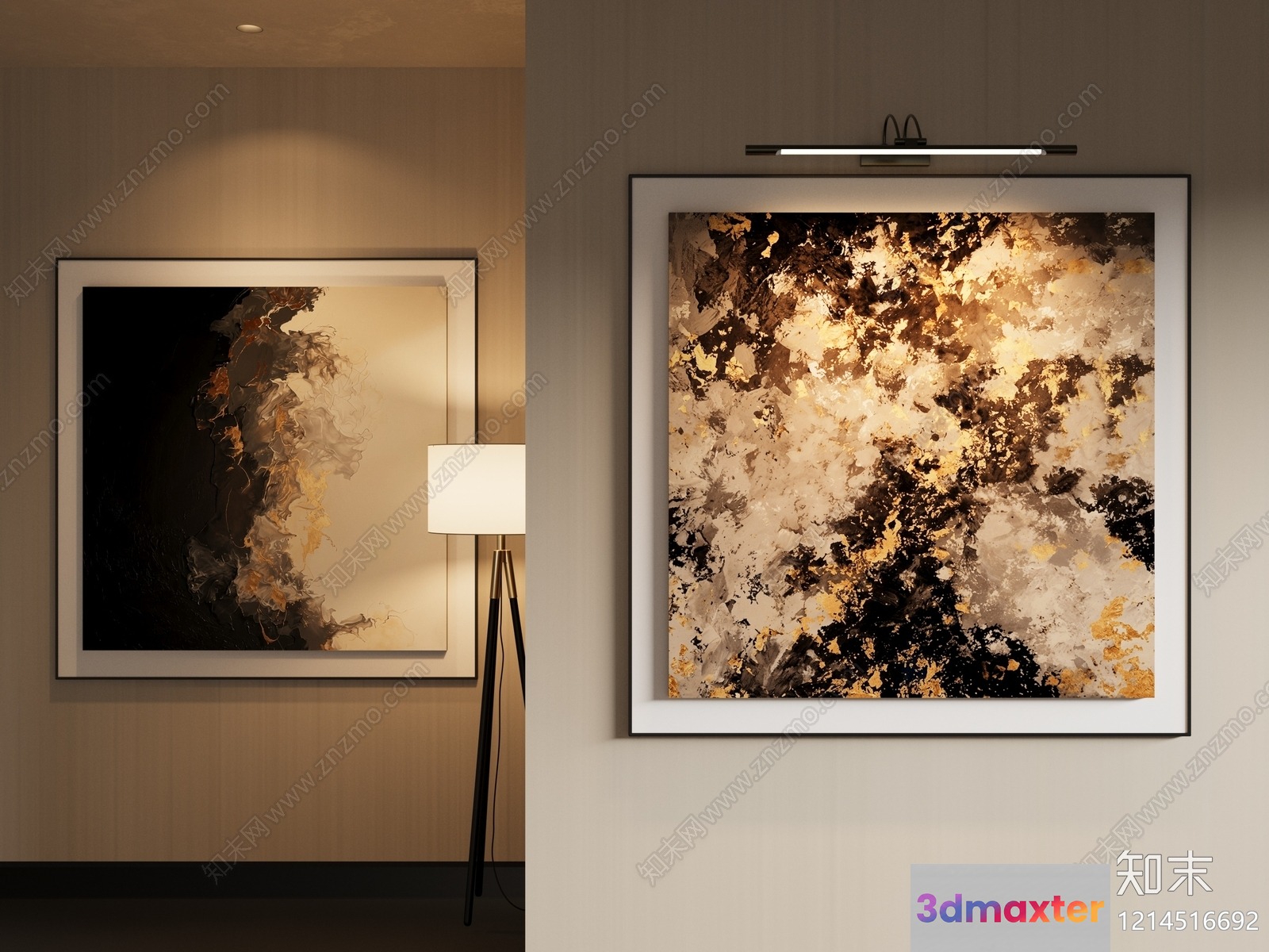 Modern Art Gallery 3D Model - 7605 - VRAY Render