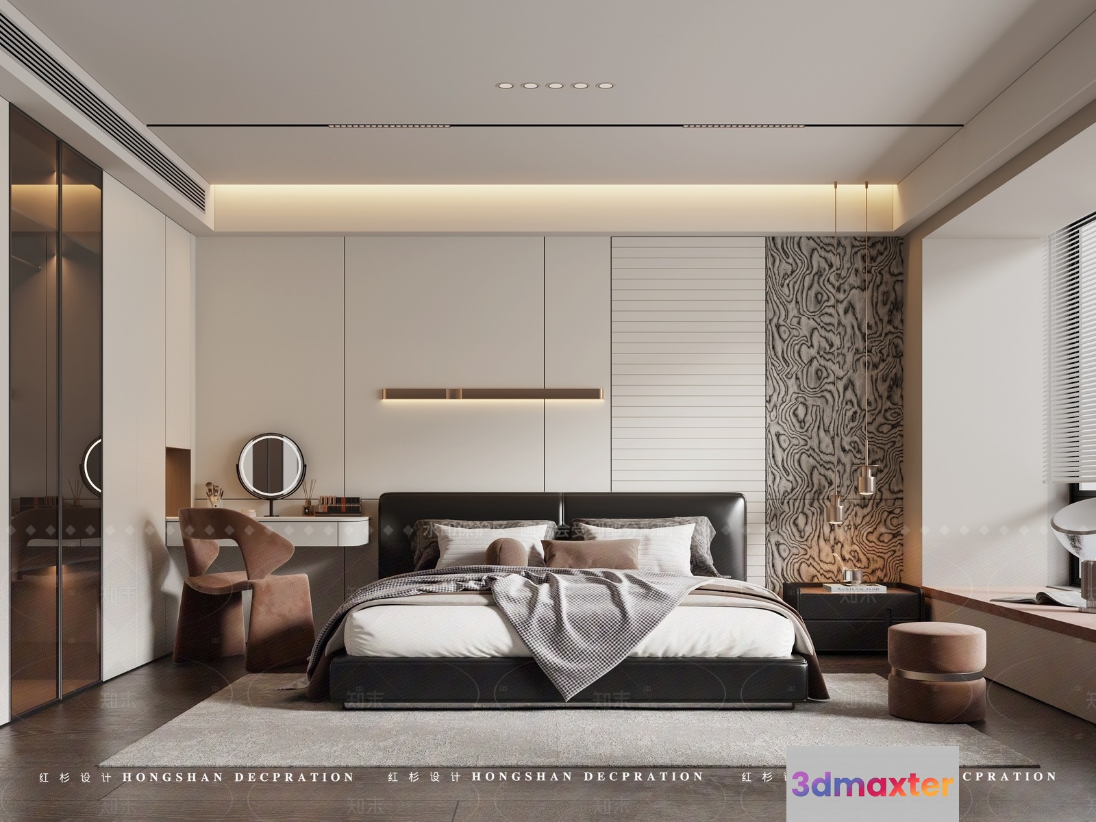 Modern Bedroom 3D Model - 20648 - VRAY Render