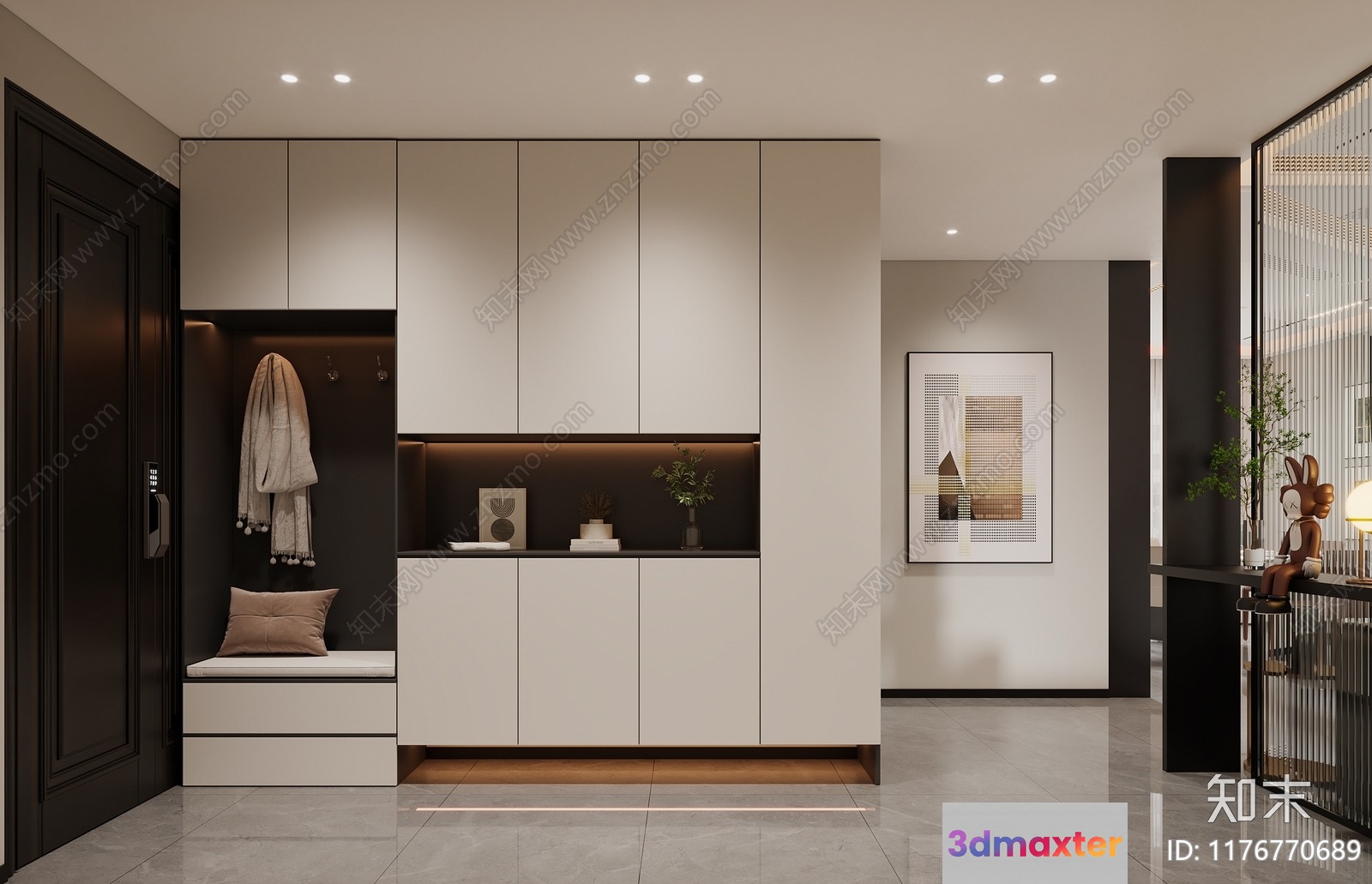 Modern Minimalist Room 3D Model - 11543 - VRAY Render