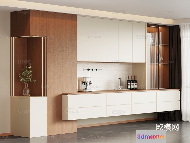 Modern Kitchen 3D Model - 23402 - VRAY Render