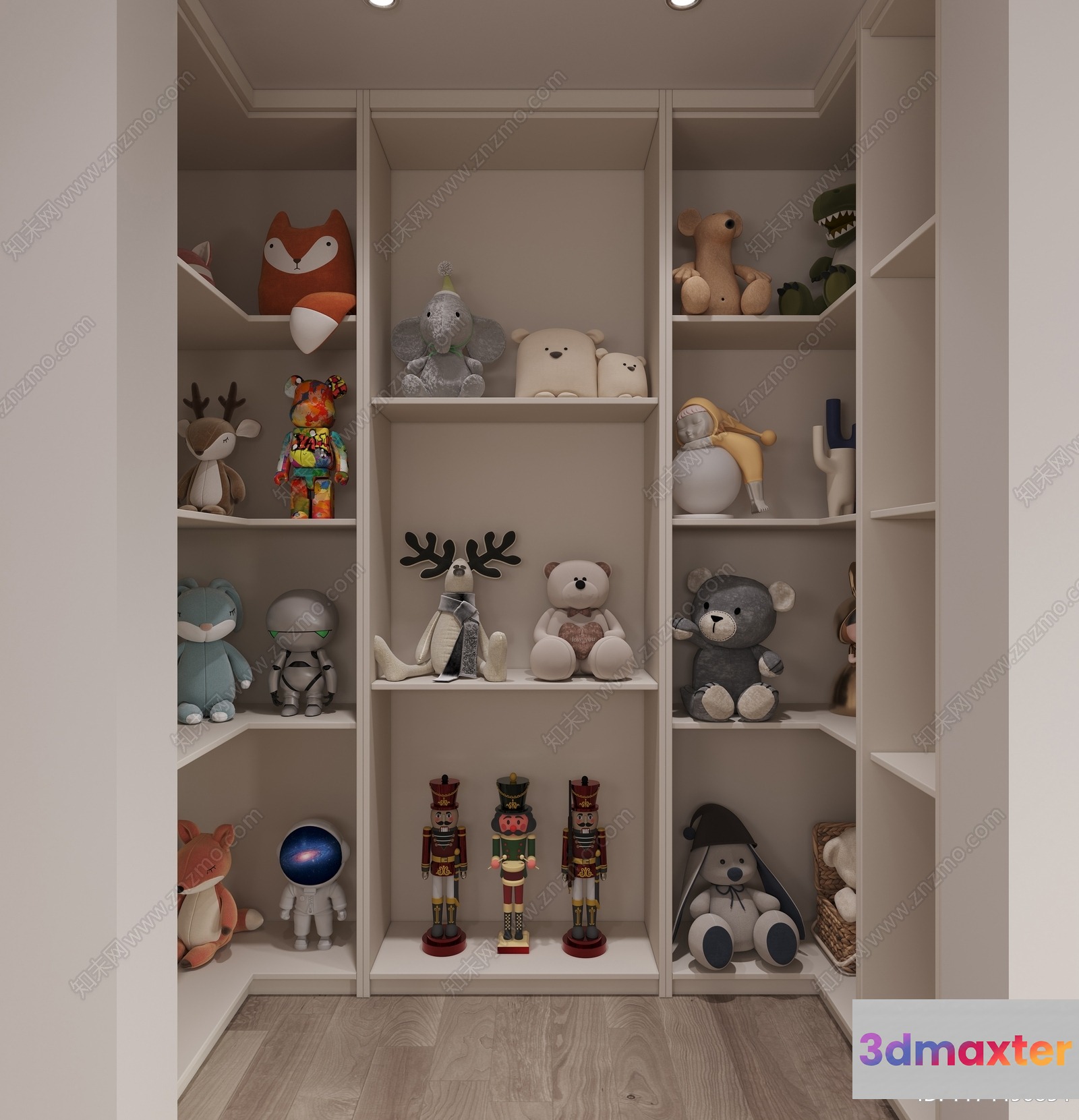 Modern Toy Shelf 3D Model - 12302 - CORONA Render