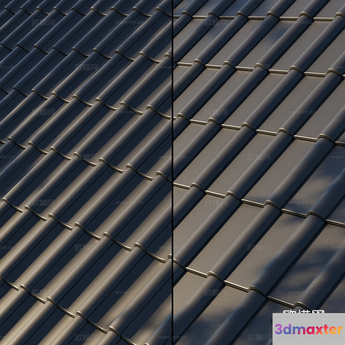 A Roof With A Metal Tile Design 3D Model - 13014 - VRAY Render