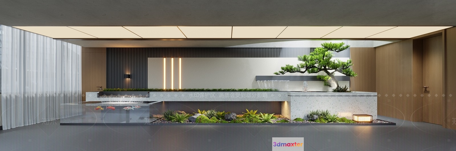 Modern Zen Garden 3D Model - 9862 - VRAY Render