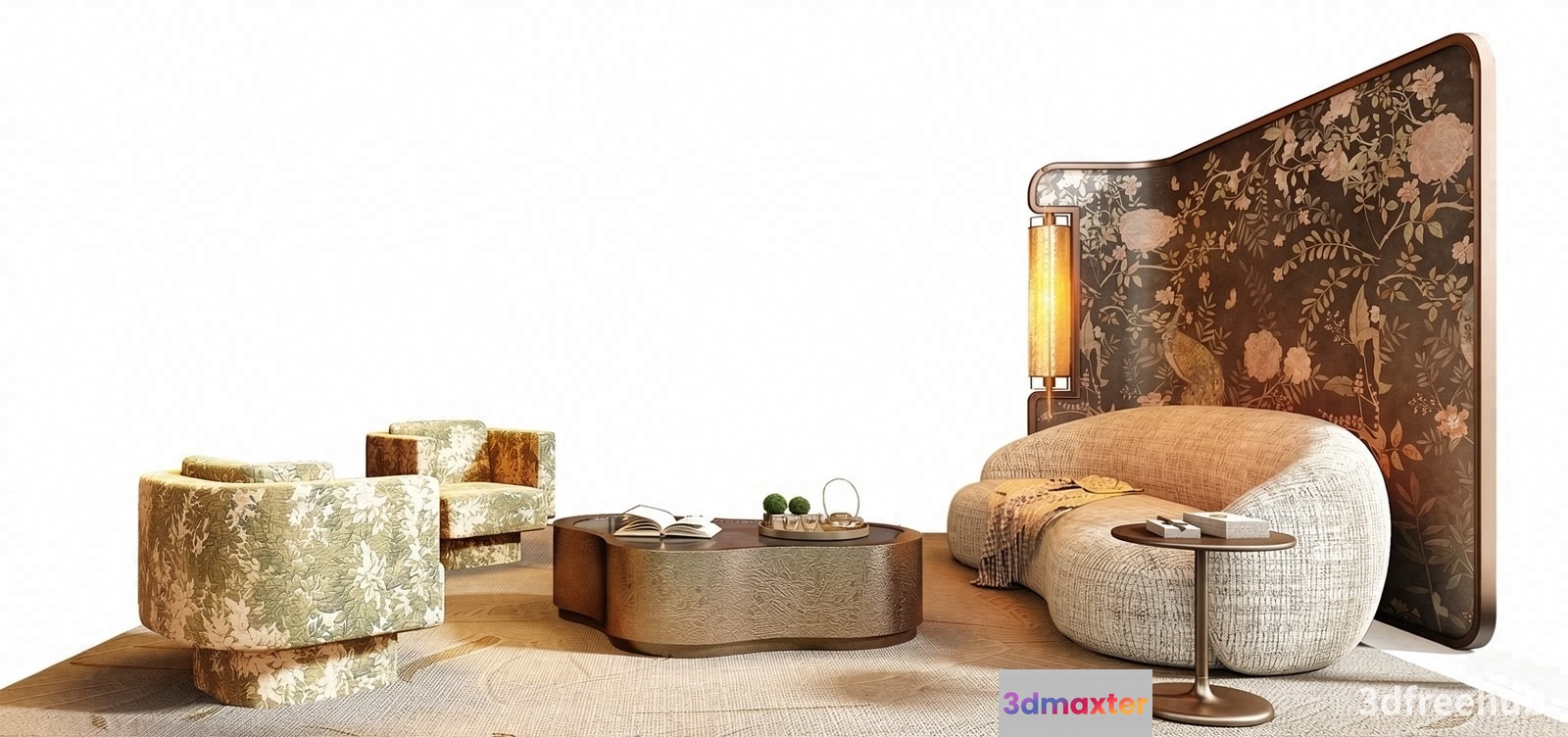 Modern Living Room 3D Model - 21553 - VRAY Render