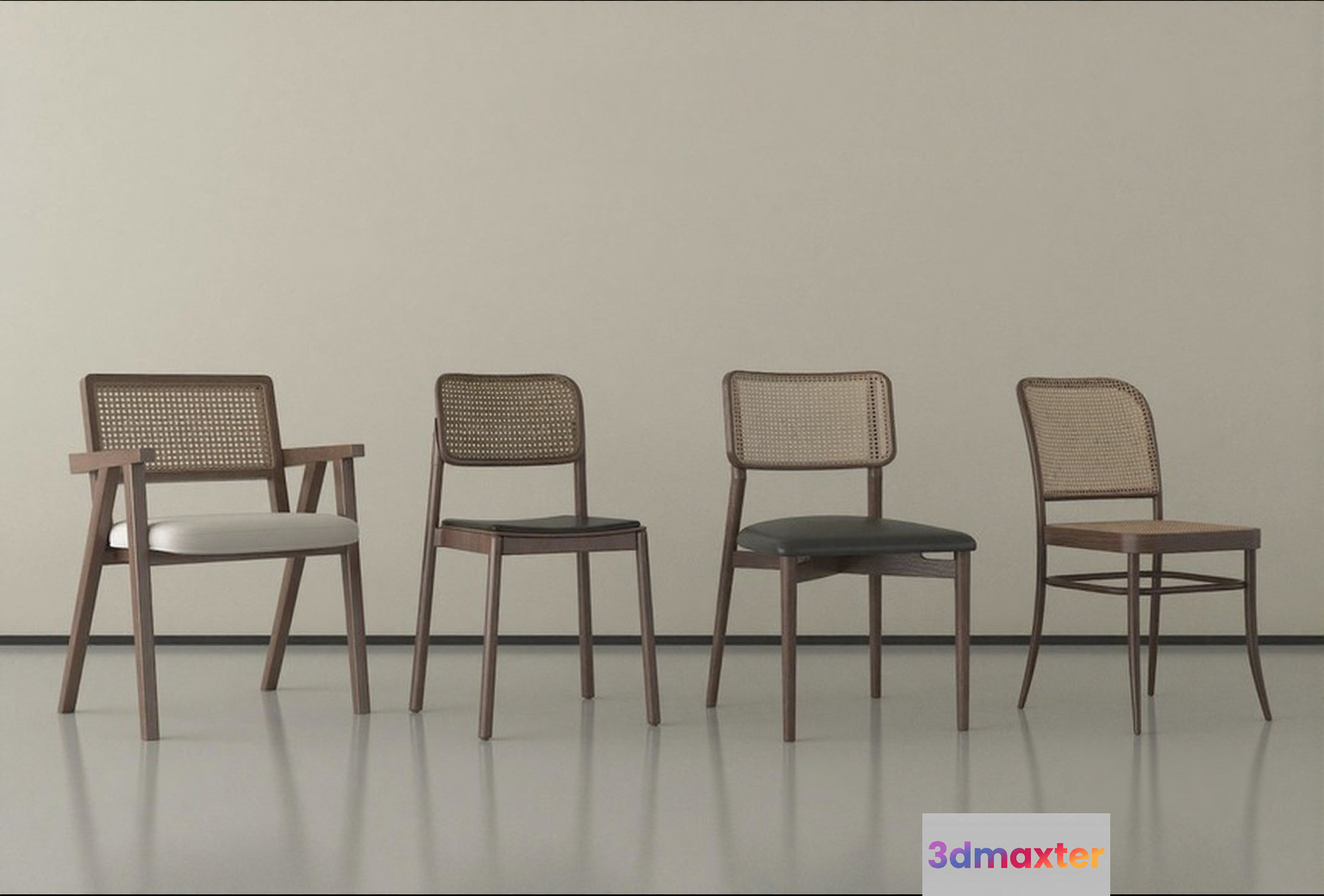 Wooden Chairs 3D Model - 12954 - VRAY Render