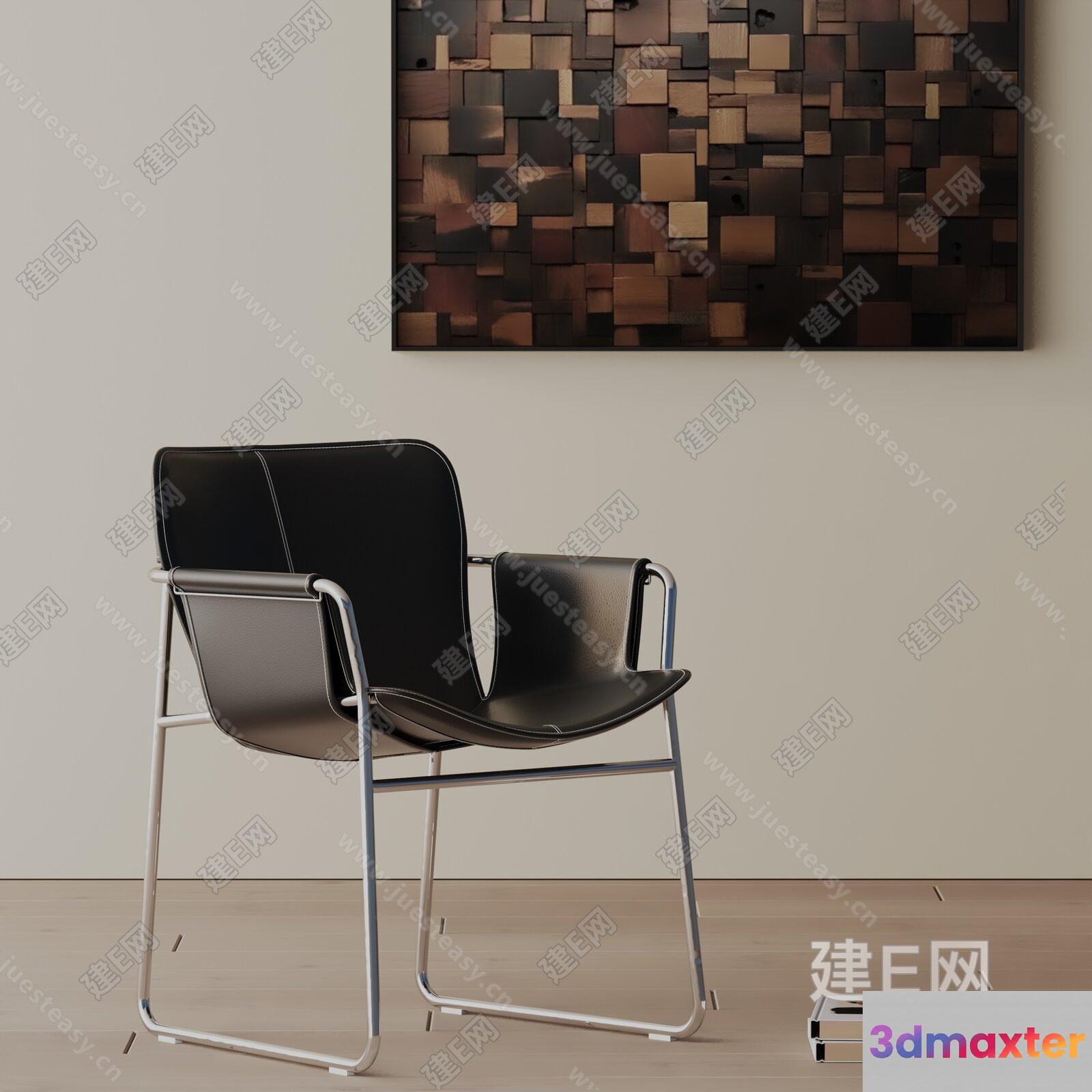 Modern Artwork 3D Model - 1567 - VRAY Render