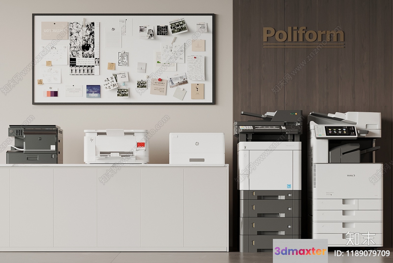 A Modern Office Space 3D Model - 19536 - VRAY Render
