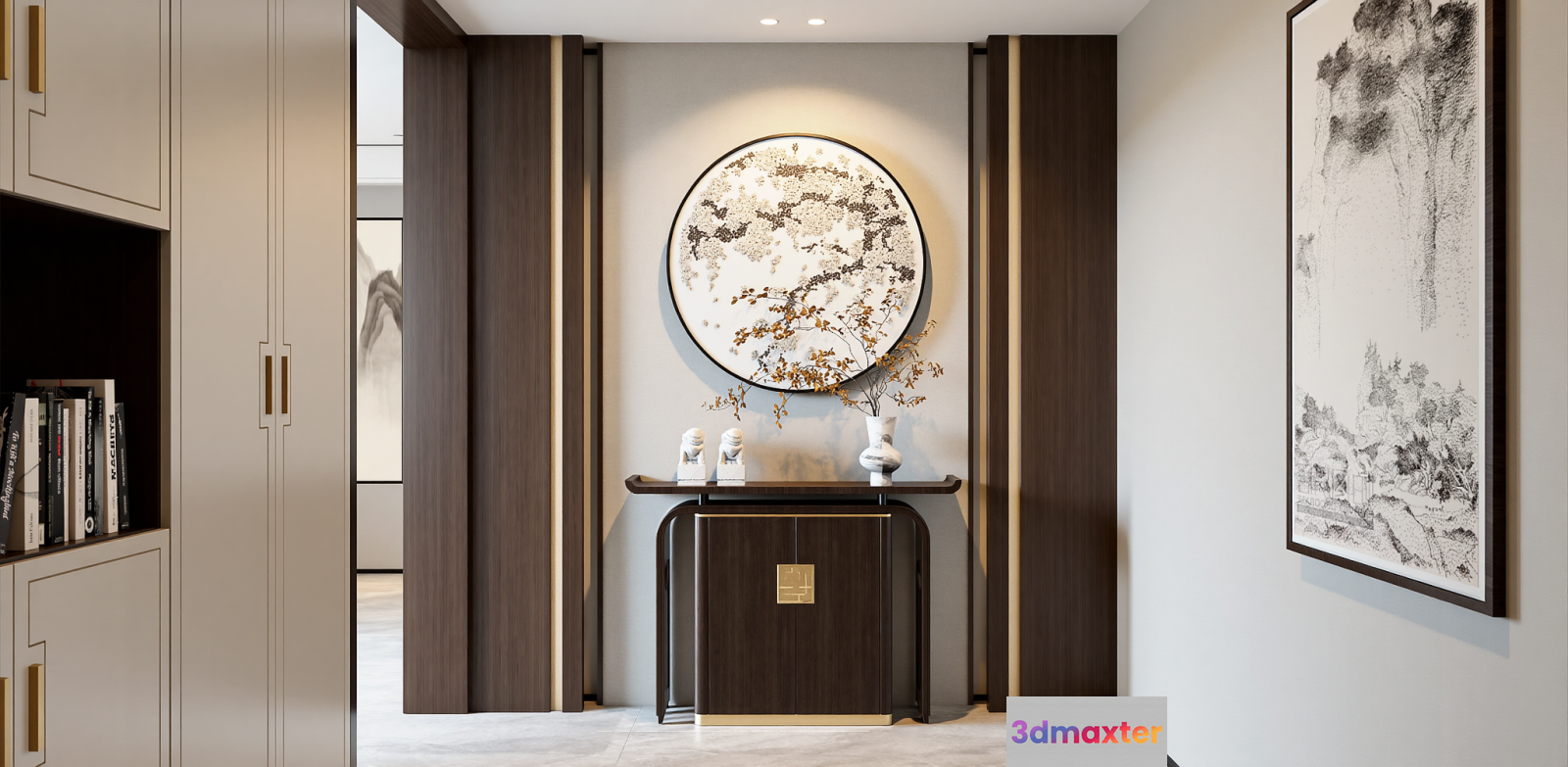A Modern Hallway 3D Model - 22089 - VRAY Render