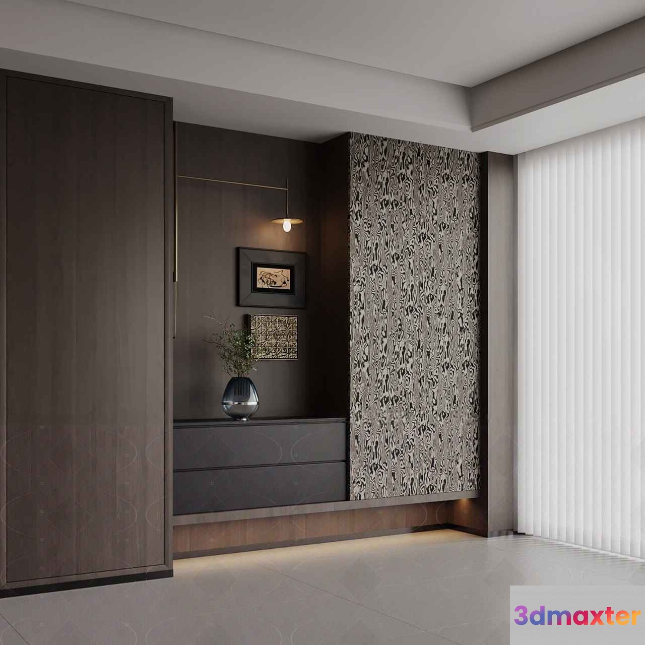 Modern Gray Room 3D Model - 14584 - VRAY Render