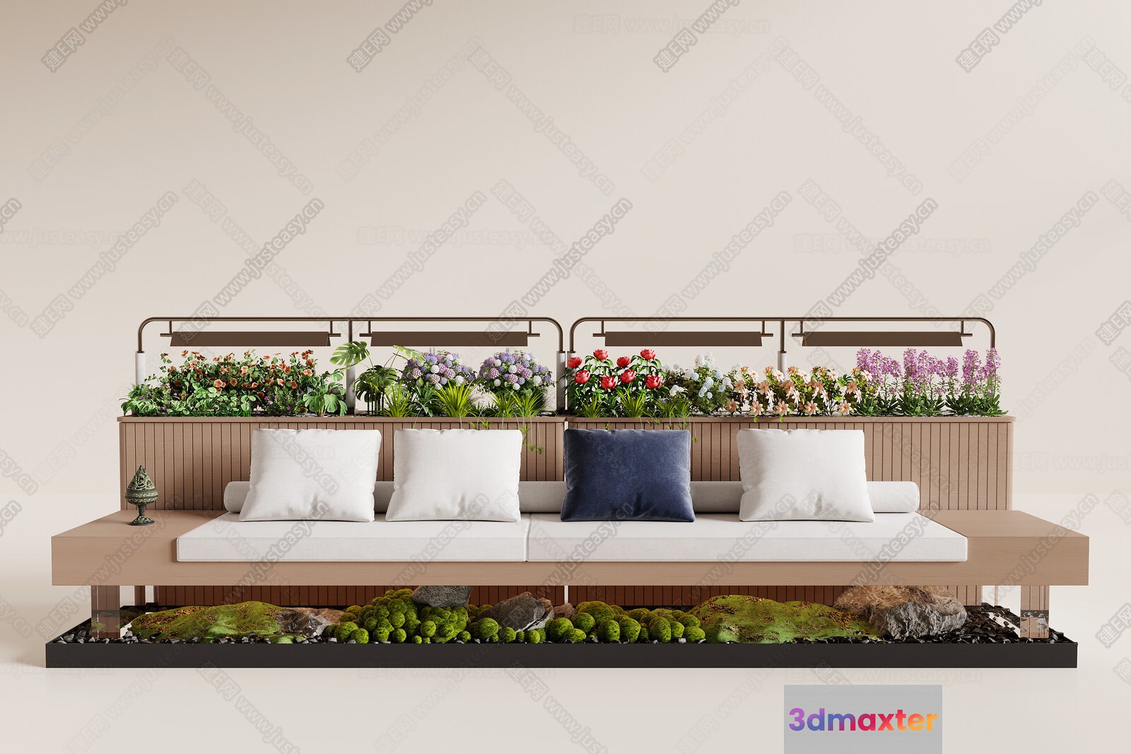 Modern Outdoor Sofa 3D Model - 13797 - CORONA Render