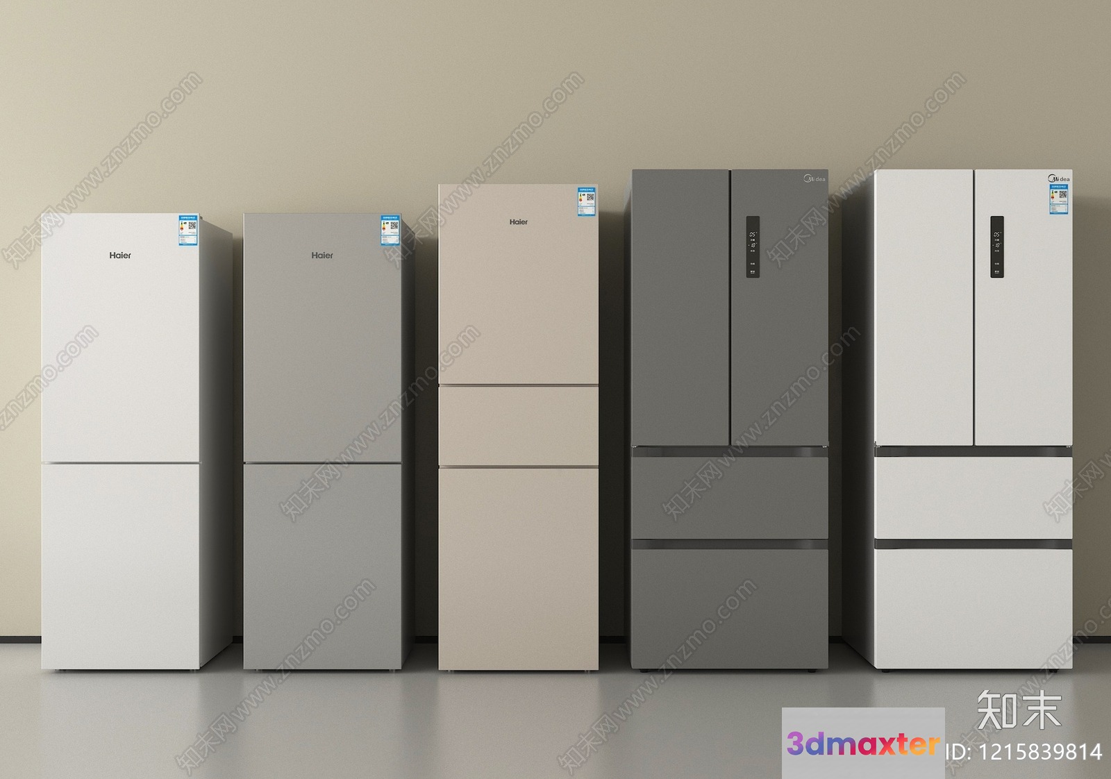 Modern Refrigerators 3D Model - 13436 - VRAY Render