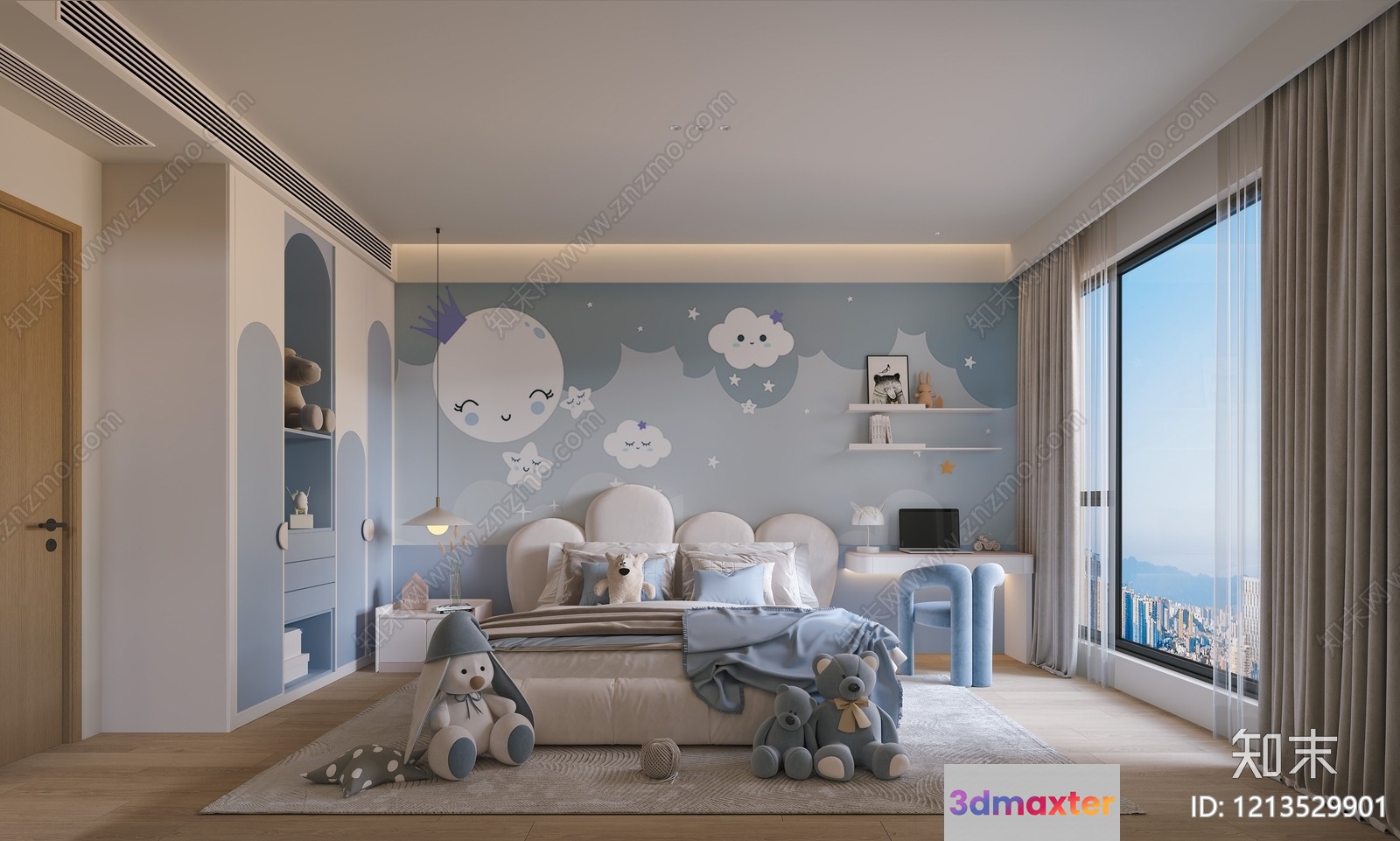 Modern Children'S Bedroom 3D Model - 5528 - VRAY Render