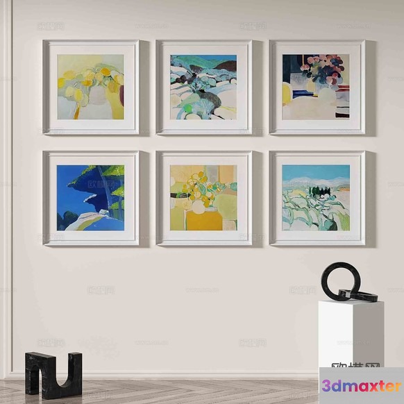 Abstract Art Gallery 3D Model - 3727 - VRAY Render