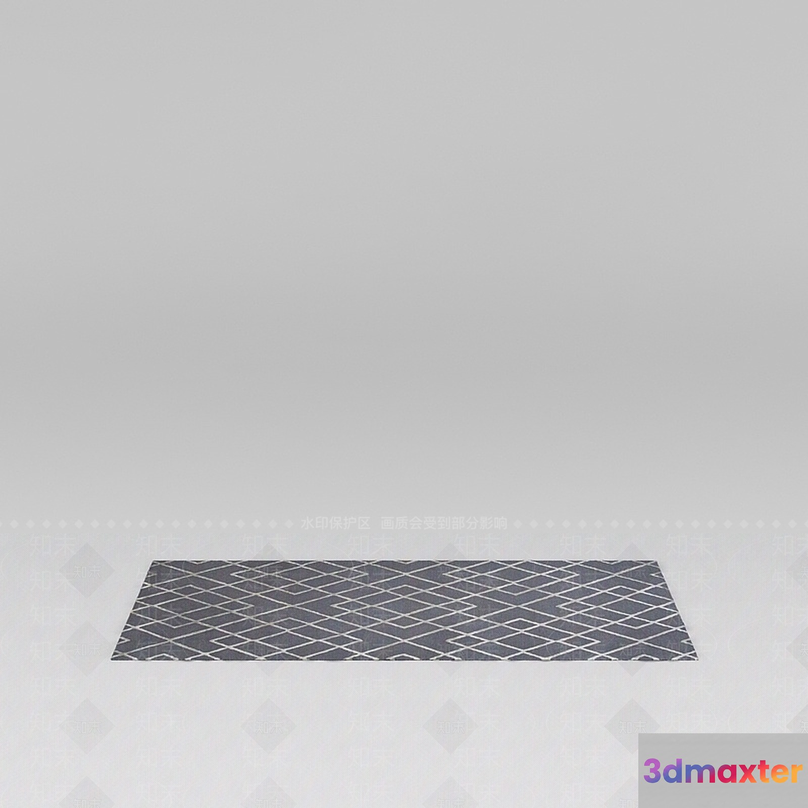 A Gray And White Rug 3D Model - 8166 - VRAY Render