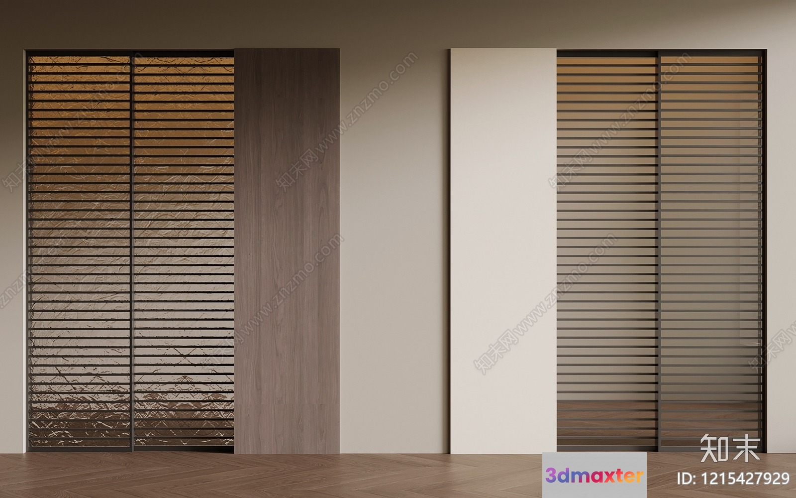 Modern Sliding Doors 3D Model - 18180 - VRAY Render