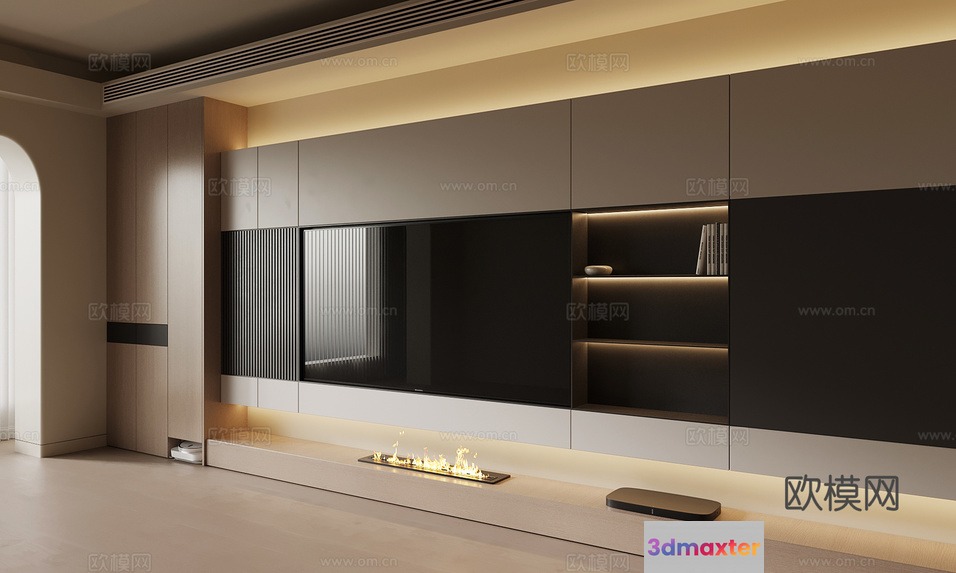 Modern Living Room 3D Model - 2848 - VRAY Render