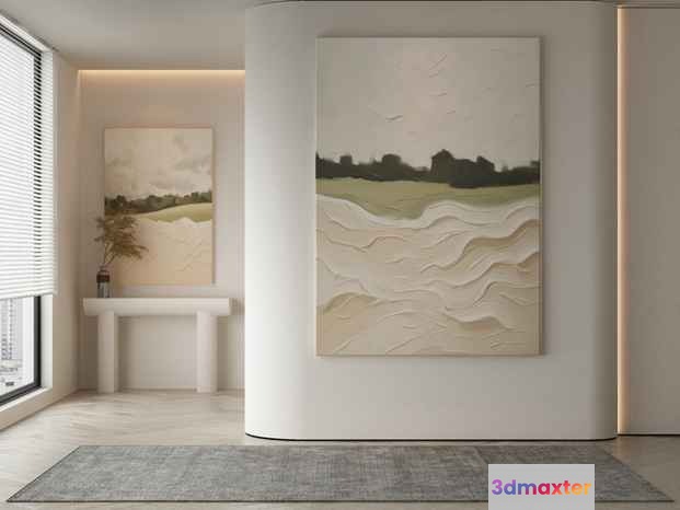 Modern Art Pieces 3D Model - 15665 - VRAY Render